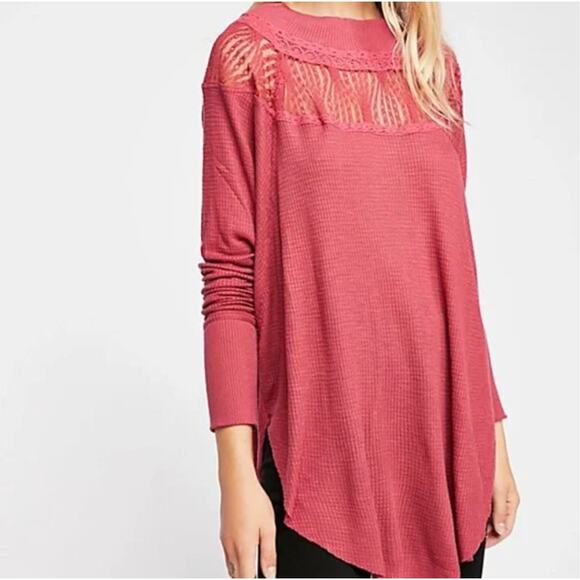 Free People We The Free Spring Valley Pink Tunic Top sz S - Picture 2 of 8